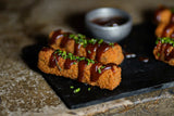 Classic Solid Wood Snack Disc Wood Tray Black Slate Bread Plate | Rectangle freeshipping - The Brand Decò