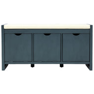 TBD 3-Cube Storage Bench | Storage Box Stool with Removale Cushion and 3 Flip Lock Storage Cubbies for Living Room | The Brand Decò
