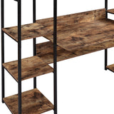 TBD Home Office computer desk | Writing desk with Storage Hutch and double bookcase office table with Storage Bookshelf | The Brand Decò