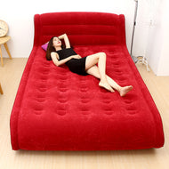 Inflatable Bed Sofa Bedroom Furniture With Electric Pump Soft Elastic Velvet Face Folding Beds | Inflatable Bed | | The Brand Decò