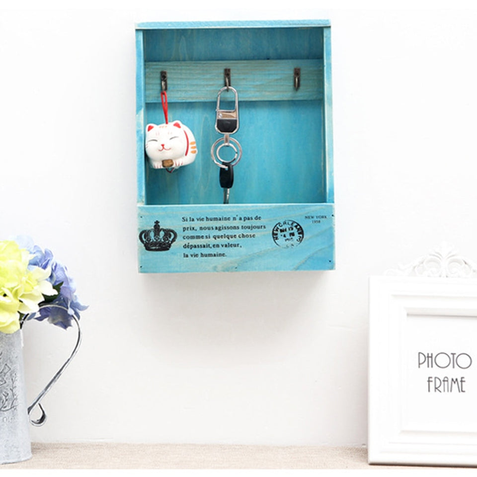 Retro Wall Mounted Wooden Box Organizer | Organizer | | The Brand Decò