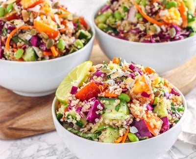 ▷ Boring lunches? Coconut Lime Quinoa Salad
