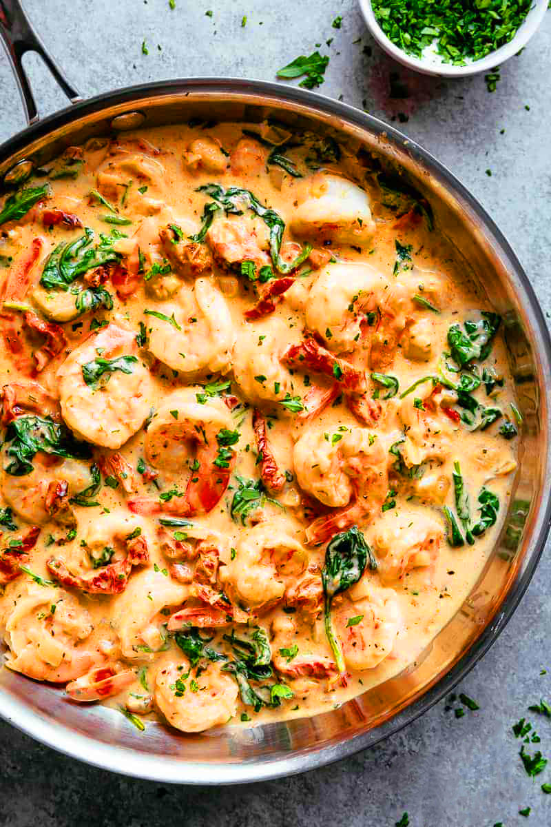 ▷ Quick & Healthy Dinner: Creamy Tuscan Shrimp | The Brand Decò