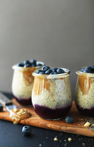 ▷ Peanut Butter and Jelly Chia Pudding | Kick the morning
