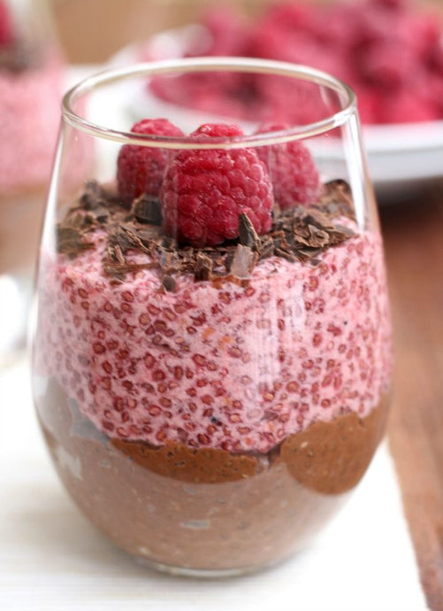 ▷ Raspberry Chocolate Chia Pudding Extended Video