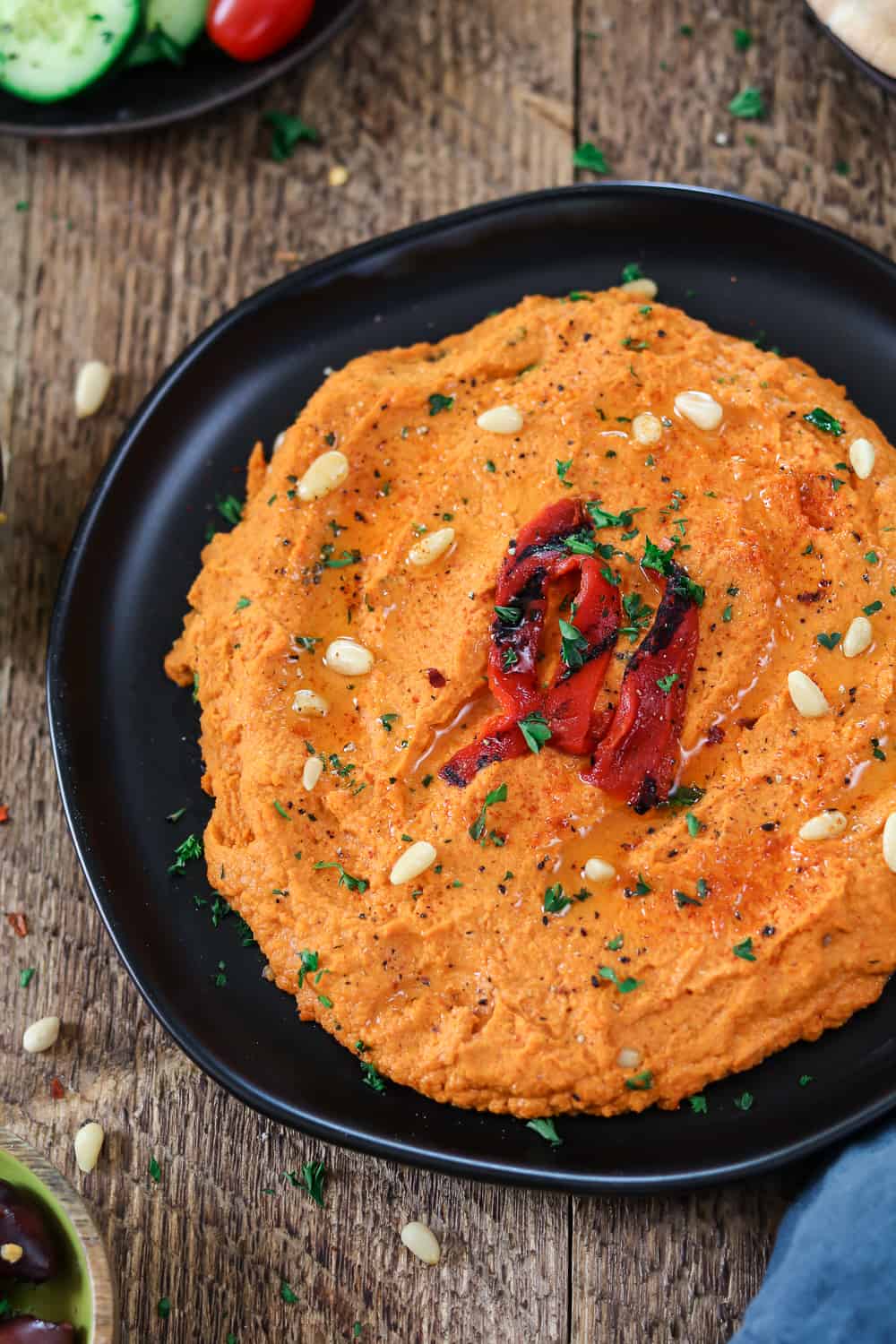 ▷ Vegetarian Dip: Roasted Red Pepper Hummus
