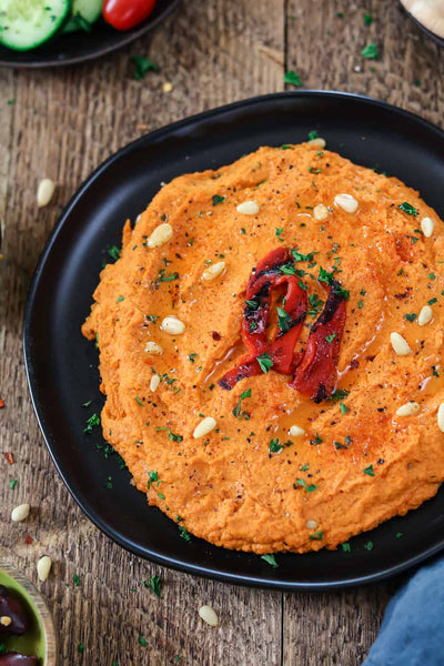 ▷ Vegetarian Dip: Roasted Red Pepper Hummus