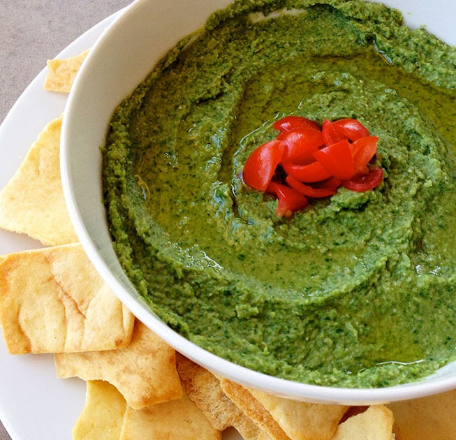 ▷ Vegetarian Dip: Spinach & Artichoke Hummus