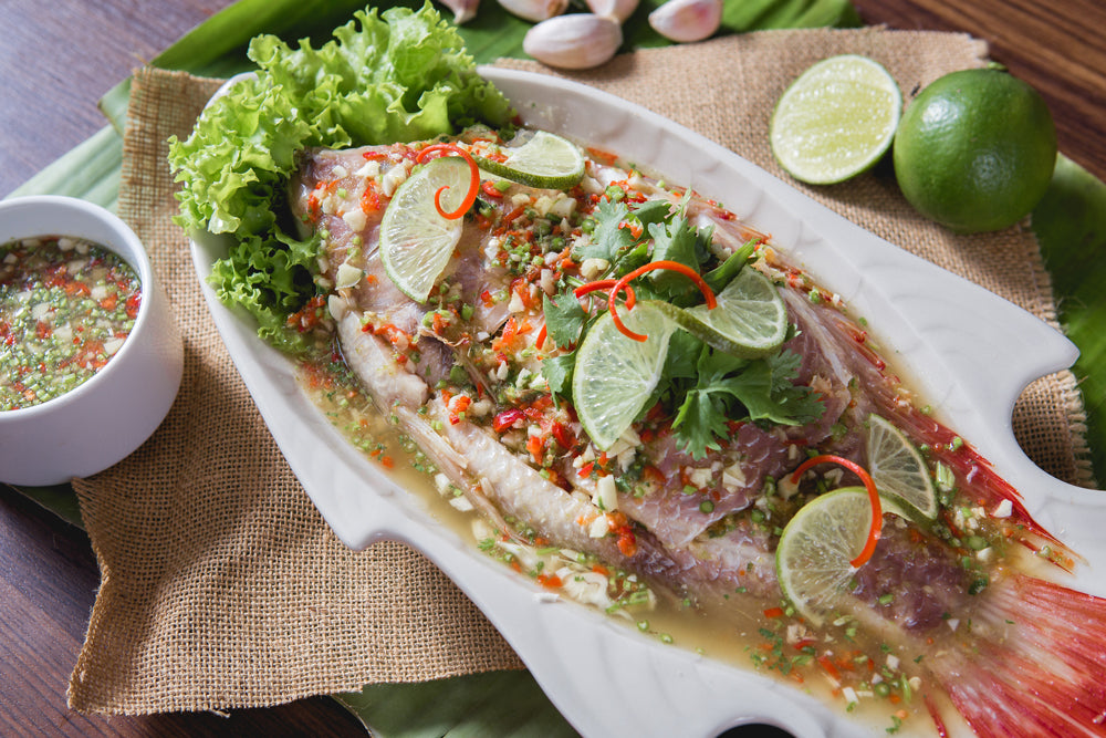 ▷ Thai Food: Thai-Style Steamed Fish