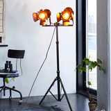Industrial Retro tripod single or double head floor lamp | Floor Lamp | | The Brand Decò