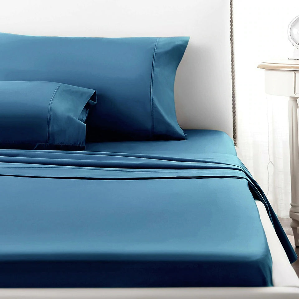Luxe & Lazy Sheet Set | Bed Sheets | Sheets | Blue Heaven / United States / King | The Brand Decò