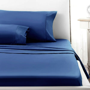 Luxe & Lazy Sheet Set | Bed Sheets | Sheets | Navy Blue / United States / Cal King | The Brand Decò