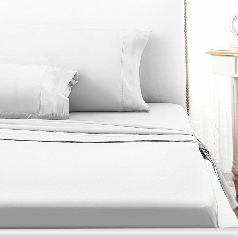 Luxe & Lazy Sheet Set | Bed Sheets | Sheets | White / United States / Cal King | The Brand Decò
