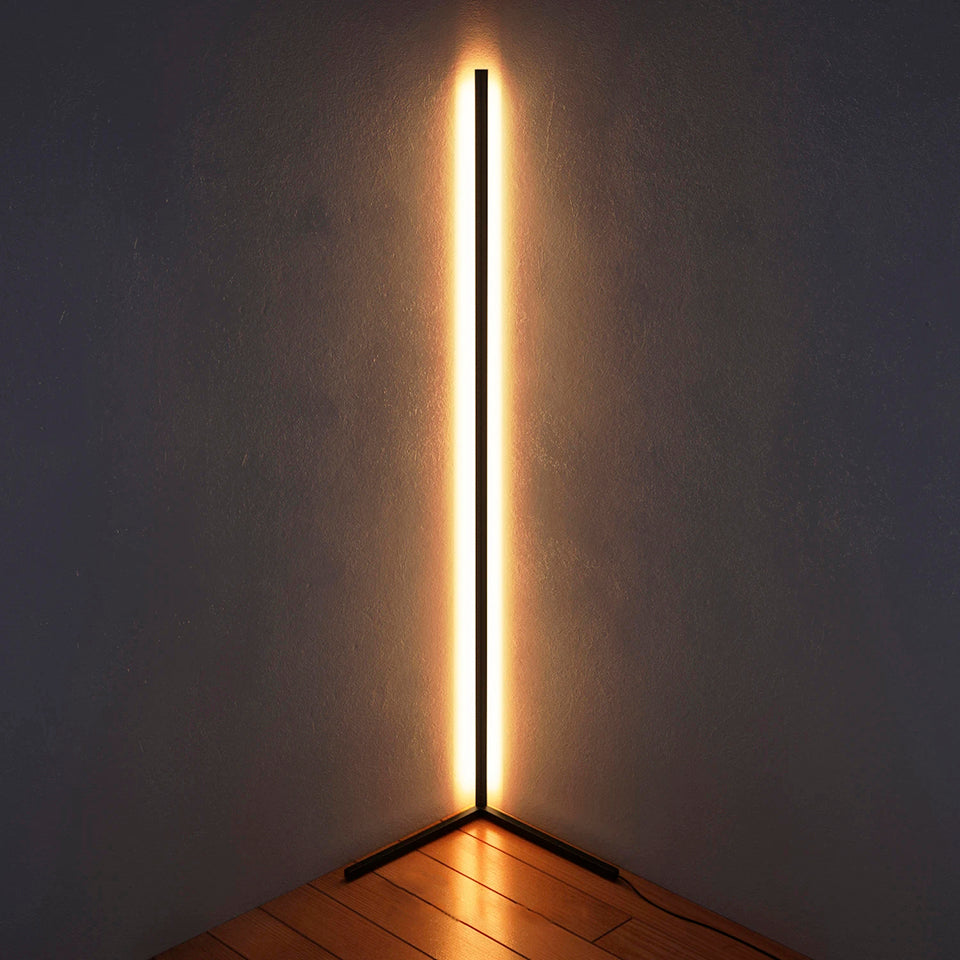 The Brand Decò Colorful Led Lamp | Minimalist LED Corner Floor Lamp | Black Body | Warm White Dimming | The Brand Decò
