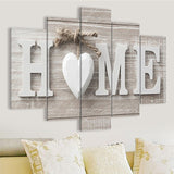 Unframed 5-Pieces "Home" Canvas Painting | The Brand Decò