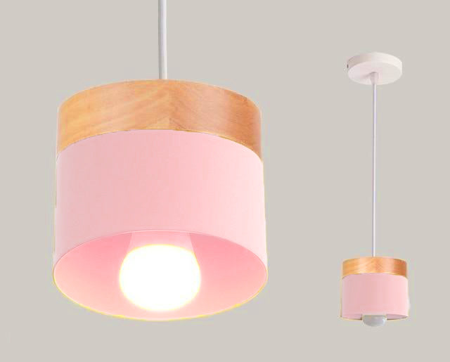 Modern Scandinavian Led Pendant Light | Pendants | Pink / 1m black cord / black ceiling plate | The Brand Decò