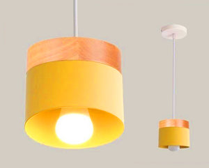Modern Scandinavian Led Pendant Light | Pendants | Yellow / 1m black cord / black ceiling plate | The Brand Decò