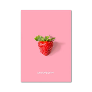 Fruits Pictures Canvas | Painting | 15x20cm No Frame / Strawberry | The Brand Decò