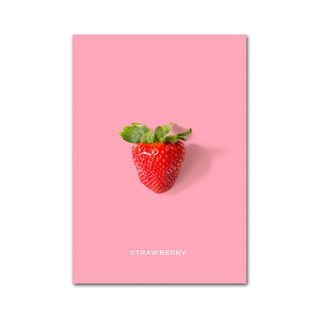 Fruits Pictures Canvas | Painting | 15x20cm No Frame / Strawberry | The Brand Decò