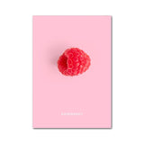 Fruits Pictures Canvas | Painting | 13x18cm No Frame / Raspberry | The Brand Decò