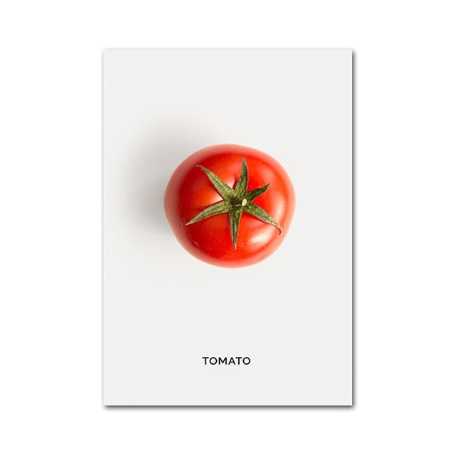 Fruits Pictures Canvas | Painting | 13x18cm No Frame / Tomato | The Brand Decò