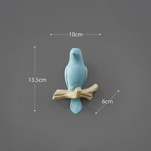 Resin birds Figurine | Wall Hooks | Blue 1bird | The Brand Decò