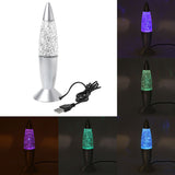 3D Rocket Multi Color Changing Lava Lamp RGB LED Glitter Party | Night Light | | The Brand Decò