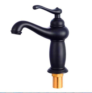 Tradizionale: Bathroom Faucet | Antique Bronze Finish Brass Basin Sink Solid Brass Faucets | Faucet | Black | The Brand Decò