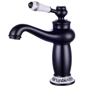 Tradizionale: Bathroom Faucet | Antique Bronze Finish Brass Basin Sink Solid Brass Faucets | Faucet | Black | The Brand Decò