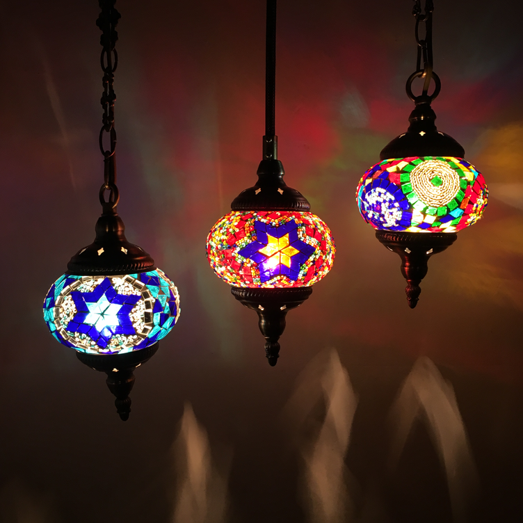 Turkish Mosaic Pendant Lamps Handmade | The Brand Decò