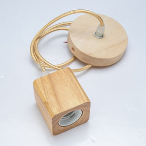 Wooden pendant lights E27 | Pendants | Square Hanglamp / Without Bulb | The Brand Decò