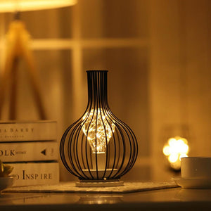 Retro Bulb Iron Table Winebottle Copper Wire Night Light Creative | Table Lamp | | The Brand Decò