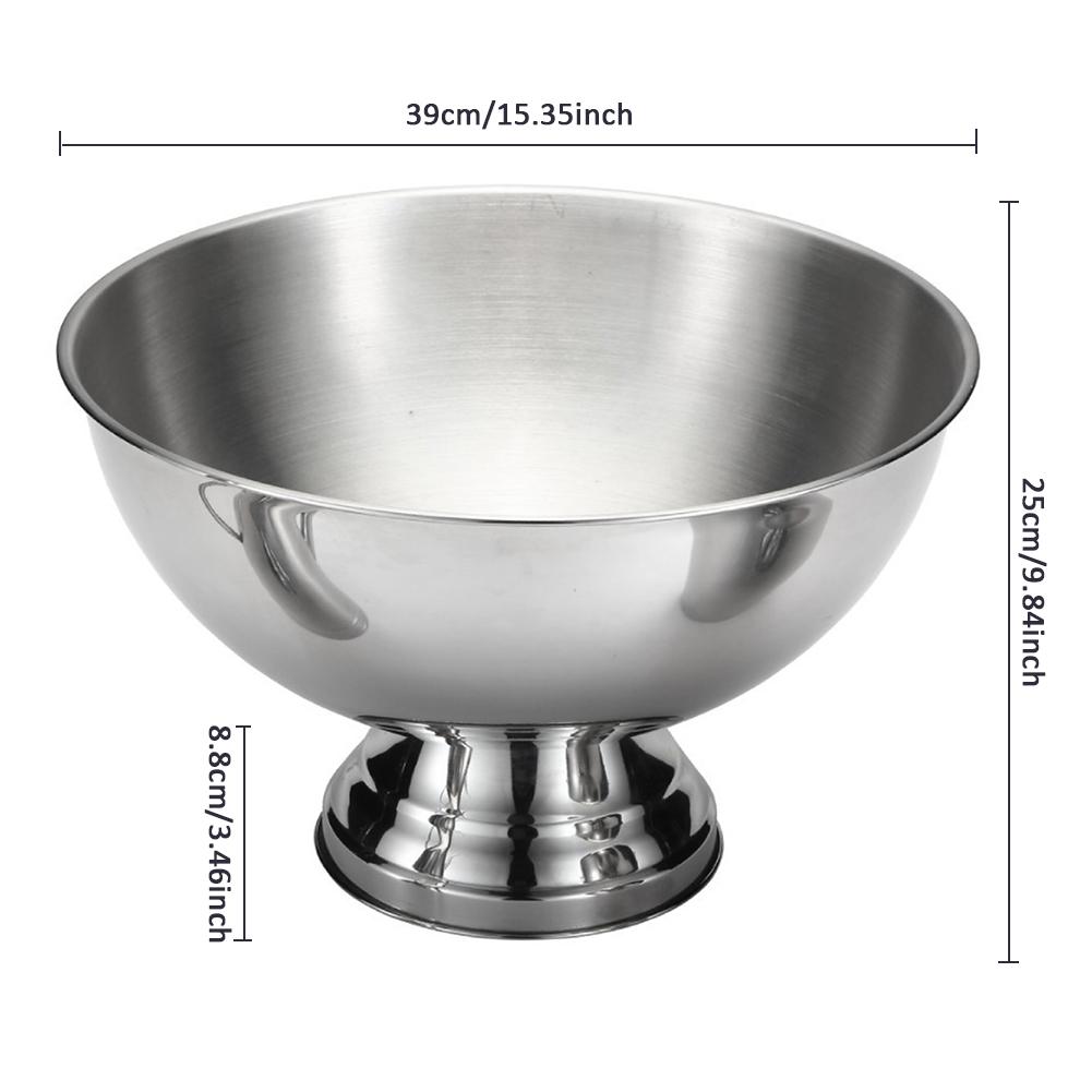 Stainless Steel Ice Bowl Metal Bar Beer Barrel Champagne Wine Big – The ...