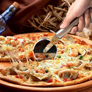Pizza Cutter | Steel | Wood | Utensils | | The Brand Decò
