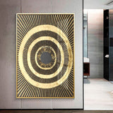 Black And Gold wall art Canvas | Painting | 70x100cm No Frame / White | The Brand Decò