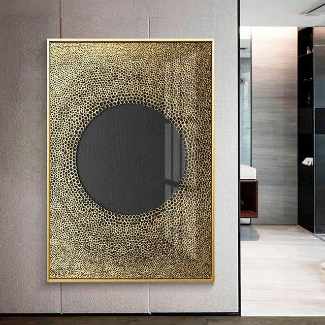 Black And Gold wall art Canvas | Painting | 70x100cm No Frame / Red | The Brand Decò