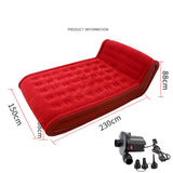 Inflatable Bed Sofa Bedroom Furniture With Electric Pump Soft Elastic Velvet Face Folding Beds | Inflatable Bed | Default Title | The Brand Decò