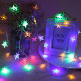 Snowflakes String Light LED Christmas Decor for Home | Led Lamp | star multicolor / 3M 20LED | The Brand Decò