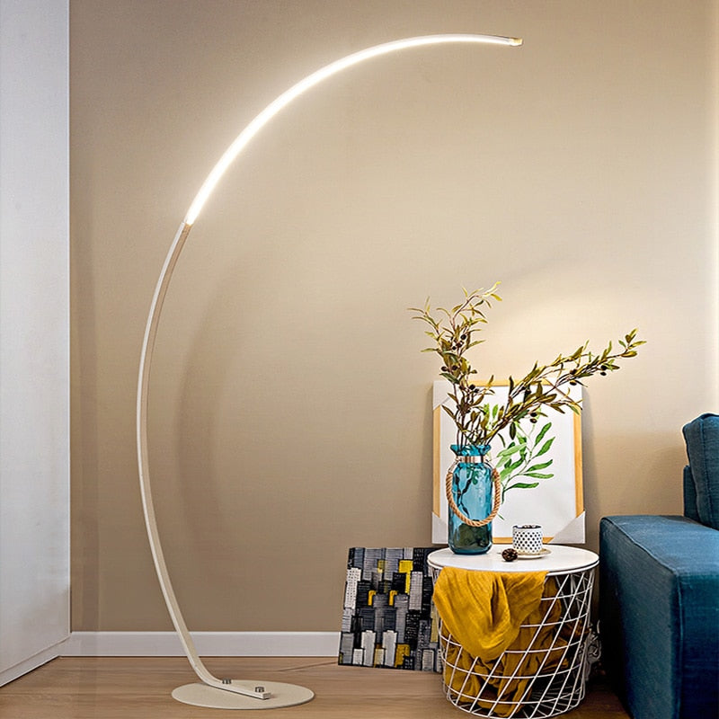 Curved Simple Floor LED Lamp | Moder Style | Floor Lamp | | The Brand Decò