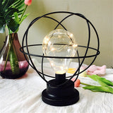 Vintage Color Iron Led Table Lamps | Table Light | Black Sphere Shape / USB Powered | The Brand Decò