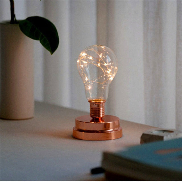 Vintage Color Iron Led Table Lamps | Table Light | Rose Gold Naked / USB Powered | The Brand Decò