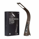 LED Office Desk Lamp Touch Leather-Like | Table Lamp | Brown | The Brand Decò