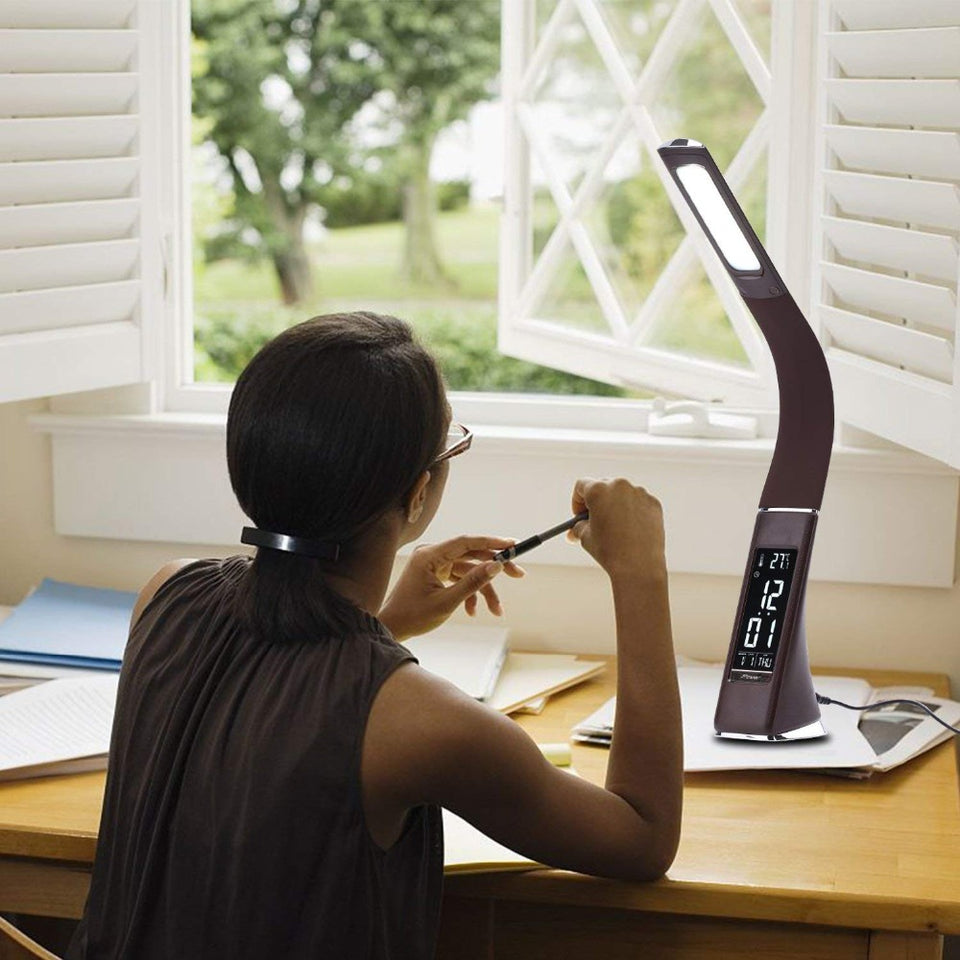 LED Office Desk Lamp Touch Leather-Like | Table Lamp | | The Brand Decò