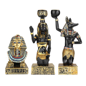 Resin Figurines Candleholder Retro Ancient Egyptian Goddess Sphinx Anubis | Deco | | The Brand Decò