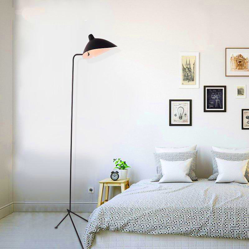 Industrial Spider Serge Mouille Floor Lamp | Floor Lamp | Single head black | The Brand Decò