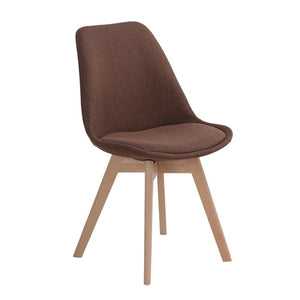 Simple Wooden Modern Home Dining Chair Back Office Chair Creative Solid Wood Nordic Chair | Chairs | Mocha | The Brand Decò