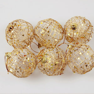6 Pcs Glitter Christmas Tree Balls | Deco | | The Brand Decò