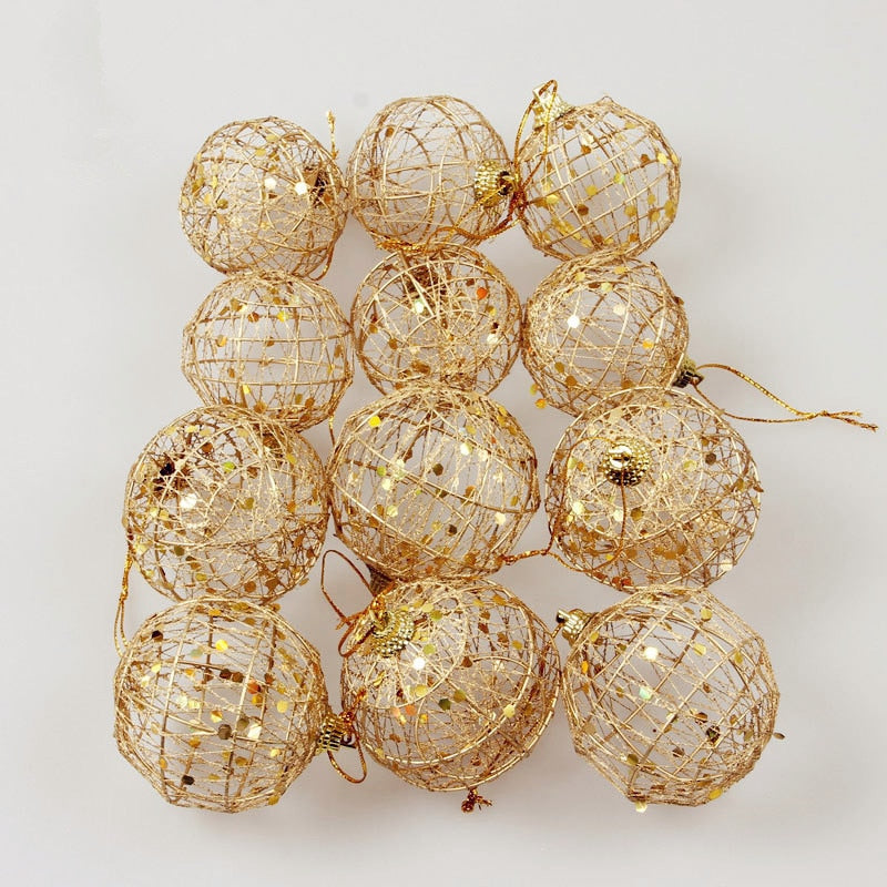 6 Pcs Glitter Christmas Tree Balls | Deco | | The Brand Decò