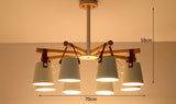 Nordic Iron & Solid Wood Chandelier | Chandelier | White 8 Lights | The Brand Decò