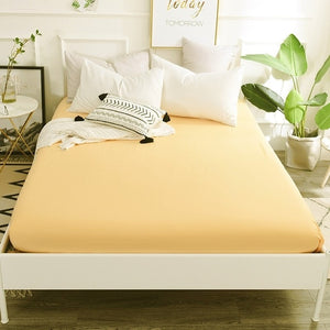 Fitted Sheet Mattress | Cover Solid Color | Sheets | Yellow / 140x200x25cm | The Brand Decò